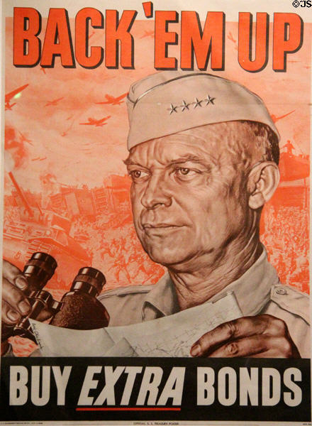 General Eisenhower poster (1944) at Caen Memorial. Caen, France.