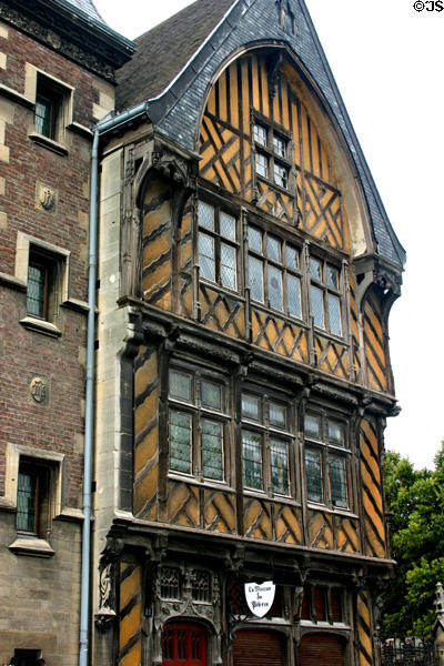 La Maison du Pèlerin (Pilgrim House) an ancient half-timbered building close by Amiens Cathedral. Amiens, France.