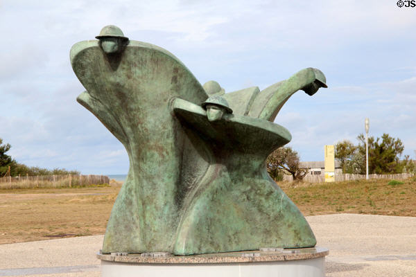 Remembrance and Renewal sculpture (2014) by Colin Gibson at Juno Beach Centre. Courseulles-sur-Mer, France.