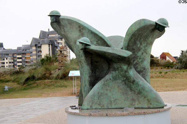 Remembrance and Renewal sculpture (2014) by Colin Gibson at Juno Beach Centre. Courseulles-sur-Mer, France.