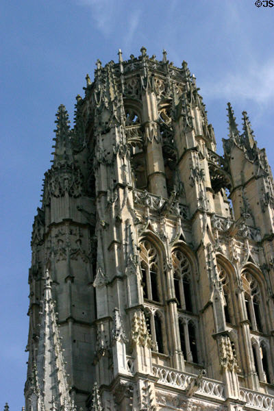 Southwest tower (1485-1507) of Rouen Cathedral. Rouen, France.