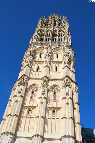 Southwest tower (1485-1507) of Rouen Cathedral. Rouen, France.