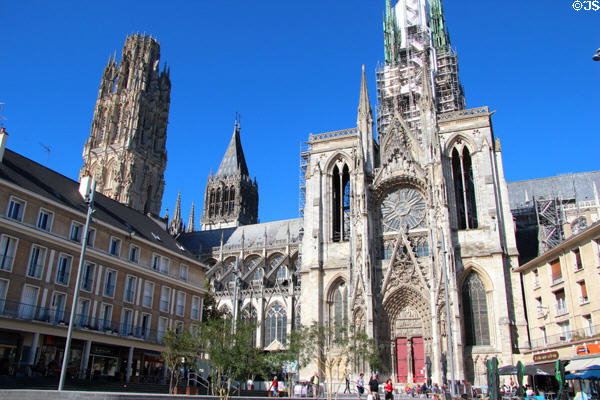 Southern entry to Rouen Cathedral. Rouen, France.