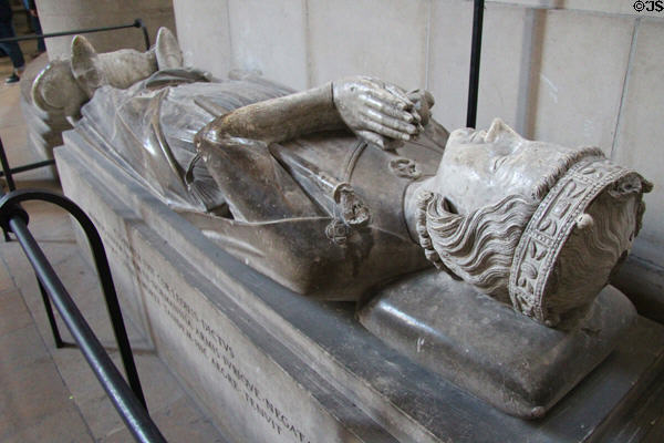 Tomb of Henri the Younger (eldest son of Henry II) who died 1183 at Rouen Cathedral. Rouen, France.