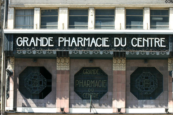Art Deco pharmacy on Cathedral Square. Rouen, France.