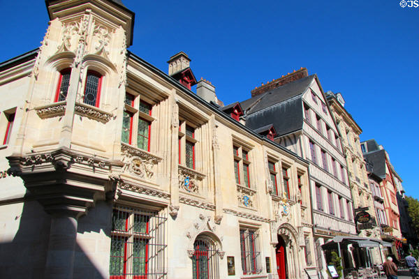 Facade of Hotel de Bourgtheroulde. Rouen, France.