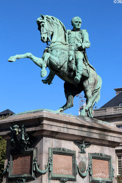 Statue of Emperor Napoleon on Place du Général de Gaulle. Rouen, France.