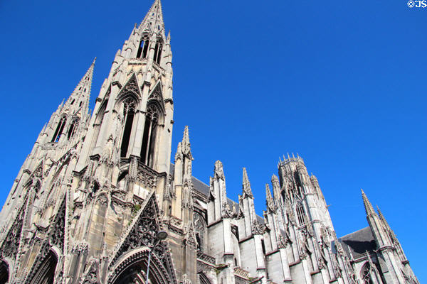 St-Ouen Abbey Church (15thC) on Place du Général de Gaulle. Rouen, France. Style: Flamboyant Gothic.