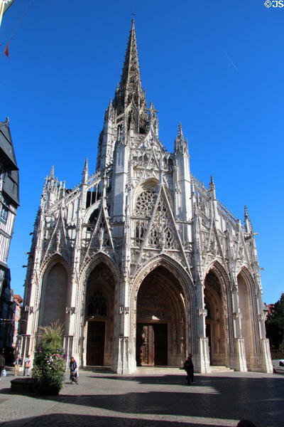 St Maclou church (c1514). Rouen, France. Style: Flamboyant Gothic.