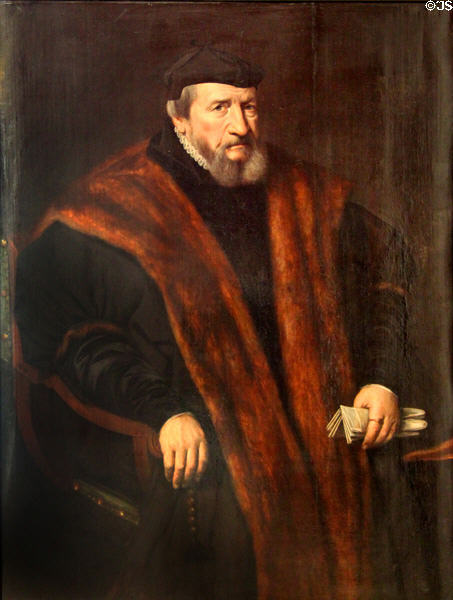 Portrait of a man (1564) by Willem Key of Liege at Rouen Museum of Fine Arts. Rouen, France.