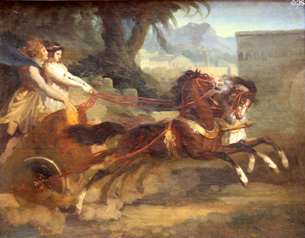 Roman chariot or return from the race painting (c1808-12) by Théodore Géricault at Rouen Museum of Fine Arts. Rouen, France.