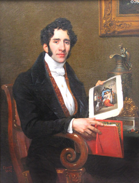 Portrait of M. Dupont, collector (1832) by Joseph-Désiré Court at Rouen Museum of Fine Arts. Rouen, France.