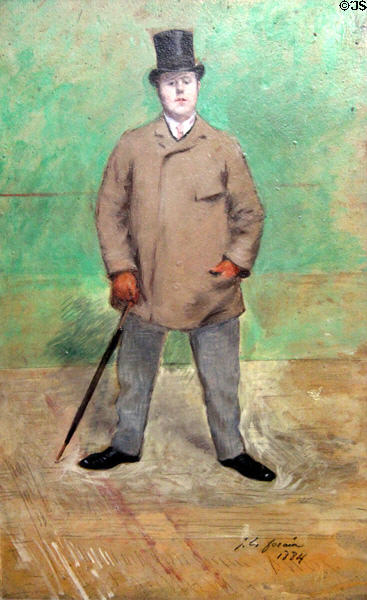 Portrait of Jacques-Emile Blanche (1884) by Jean-Louis Forain at Rouen Museum of Fine Arts. Rouen, France.