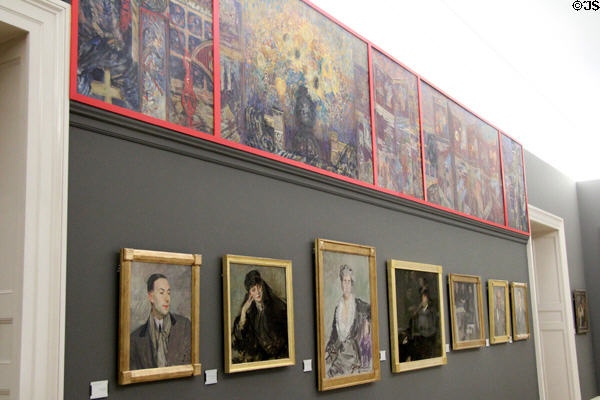 Gallery of paintings by Jacques-Emile Blanche at Rouen Museum of Fine Arts. Rouen, France.
