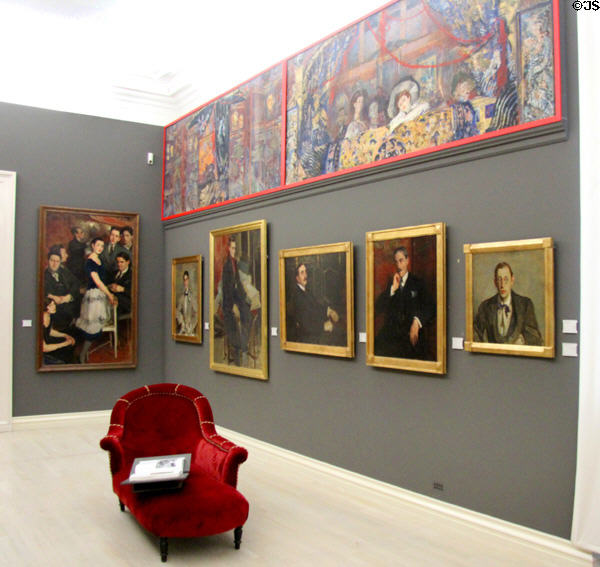 Gallery of paintings by Jacques-Emile Blanche at Rouen Museum of Fine Arts. Rouen, France.
