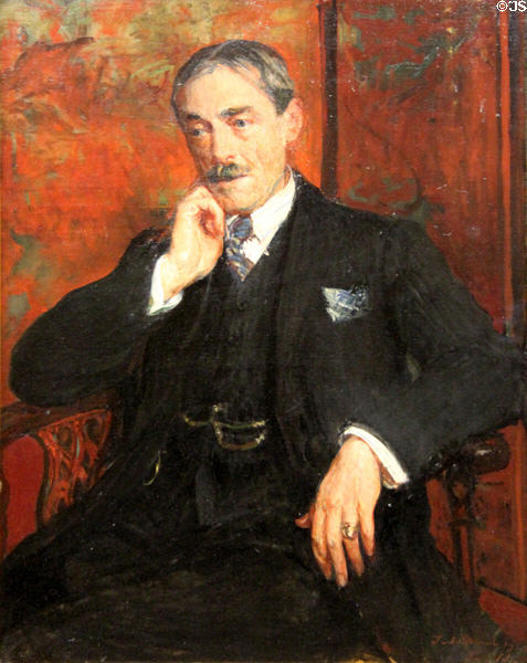Portrait of Paul Valery (1923) by Jacques-Emile Blanche at Rouen Museum of Fine Arts. Rouen, France.