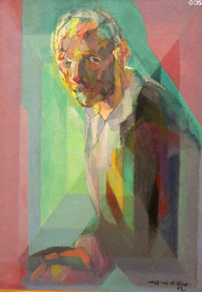 Self portrait (1942) by Jacques Villon (aka Gaston Duchamp) at Rouen Museum of Fine Arts. Rouen, France.
