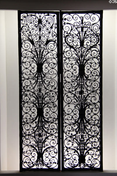 Wrought iron screen at Wrought Iron Museum. Rouen, France.