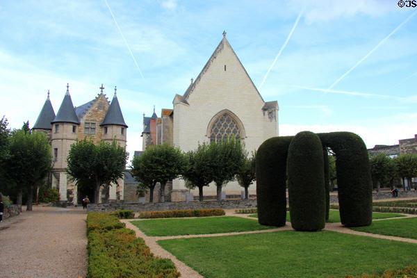 Chapel & fortified gateway at Angers Chateau. Angers, France.