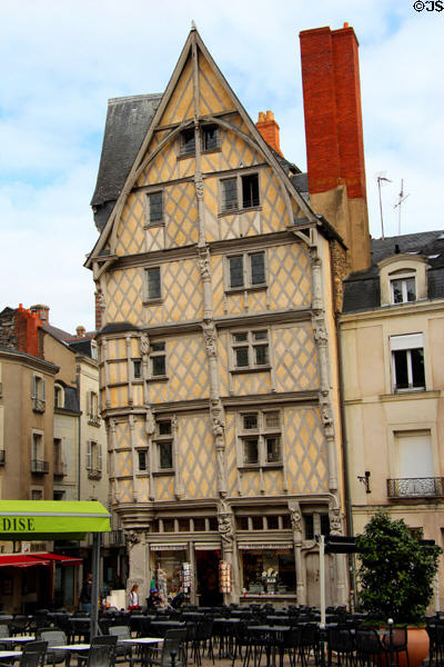 Maison Adam (aka Maison des Artisans) (16C) (Place Sainte-Croix) half timbered house in Angers center. Angers, France.