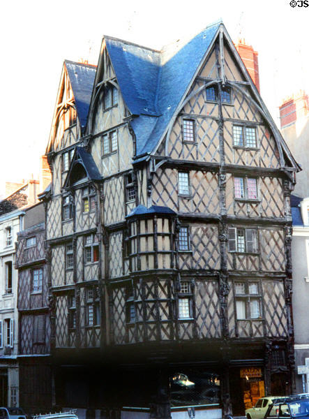 Maison Adam (aka Maison des Artisans) (16C) half timbered house in Angers center. Angers, France.