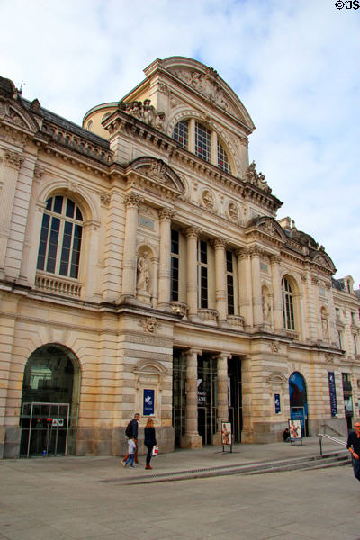 Grand Theater of Angers (1871) on Place de Ralliement. Angers, France. Style: Beaux Arts. Architect: Auguste Magne.