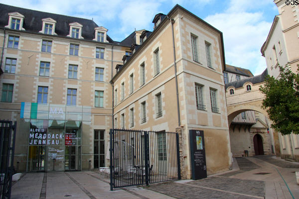 Main entrance to Angers Fine Arts Museum off Rue du Musée. Angers, France.