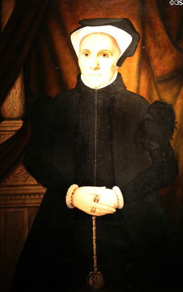 Portrait of an English Woman (c1560-70) by unknown at Angers Fine Arts Museum. Angers, France.