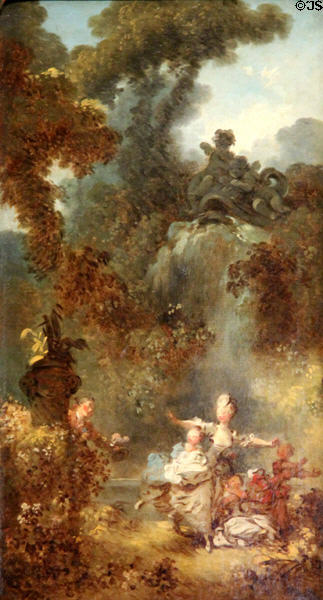 The Pursuit painting (c1771) by Jean-Honoré Fragonard at Angers Fine Arts Museum. Angers, France.