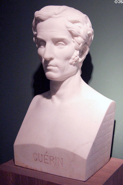 Marble bust of Guérin (1868) by Antoine-Laurent Dantan, Elder at Angers Fine Arts Museum. Angers, France.