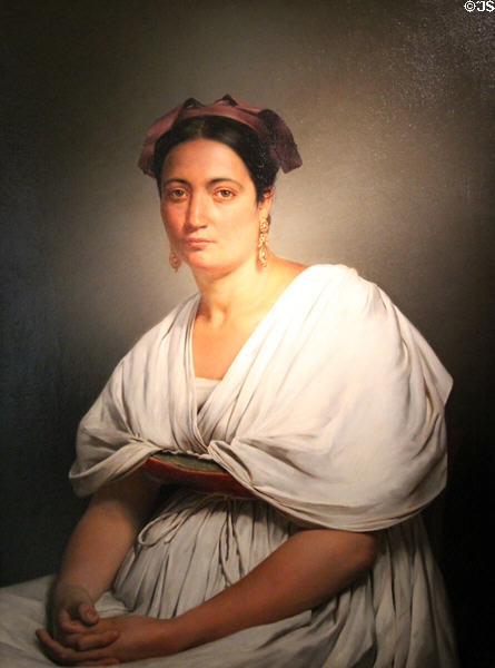 Portrait of a Woman (1826) by Guillaume Bodinier at Angers Fine Arts Museum. Angers, France.