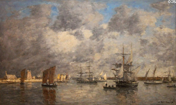 Port of Camaret painting (1872) Eugène Boudin at Angers Fine Arts Museum. Angers, France.
