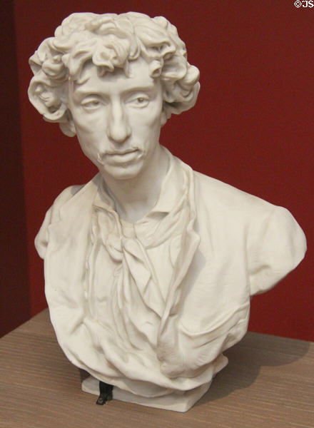 Porcelain bust of Charles Garnier (after 1869) by Jean-Baptiste Carpeaux at Angers Fine Arts Museum. Angers, France.