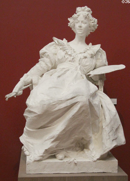 Plaster statue of Élisabeth-Louise Vigée Le Brun (1897) by Georges-Ernest Saulo at Angers Fine Arts Museum. Angers, France.