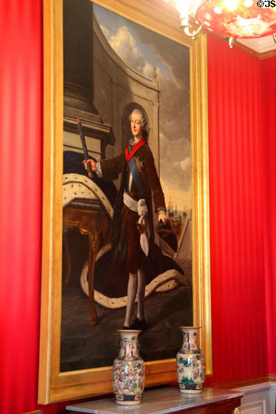 Portrait of Louis-Jean-Marie de Bourbon painting (18thC) in Orléans-Penthièvre Salon in Royal Lodge at Chateau Royal of Amboise. Amboise, France.