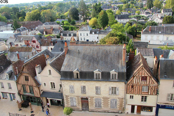 Dwellings of Amboise viewed from Royal Chateau of Amboise. Amboise, France.