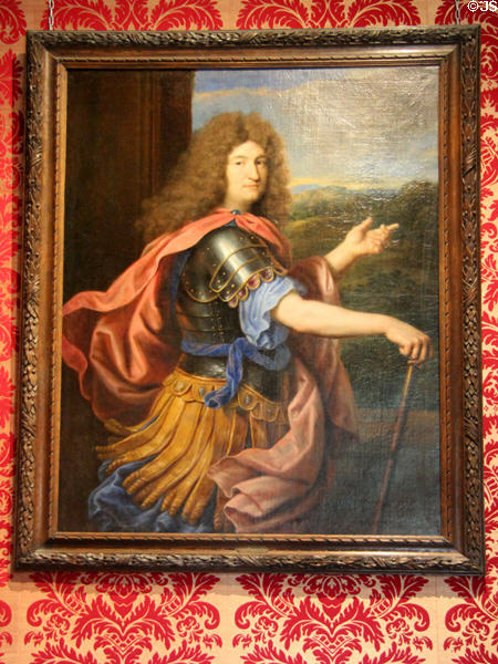 Portrait of Marquis de Beringhen (17thC) by Pierre Mignard at Château d'Azay-le-Rideau. Azay-le-Rideau, France.