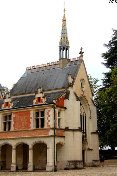 Saint-Calais Chapel (end 15thC) on site founded by monks (9thC) at Blois Chateau. Blois, France.