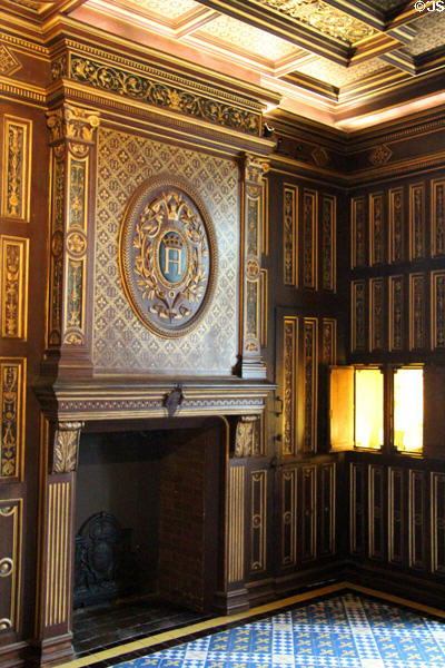 Studiolo set up by François I (prior to 1520) this study is only royal French Renaissance room remaining as original at Blois Chateau. Blois, France.