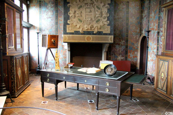 Office of Architect Felix Duban who inspired model for restoration movement of Loire Chateaux at Blois Chateau. Blois, France.