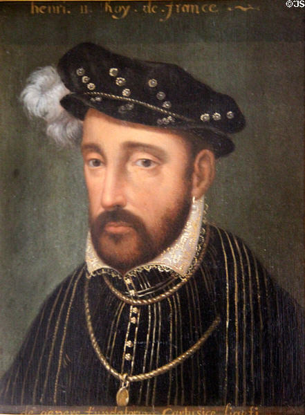 Henri II, King of France painting (17thC) at Blois Chateau. Blois, France.
