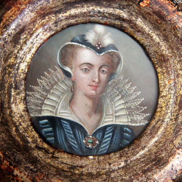 Louise de Lorraine portrait (16thC) at Chenonceau Chateau. Chenonceau, France.