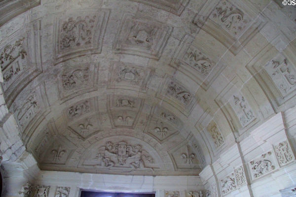 Arched entry to royal apartment of François I at Chambord Chateau. Chambord, France.