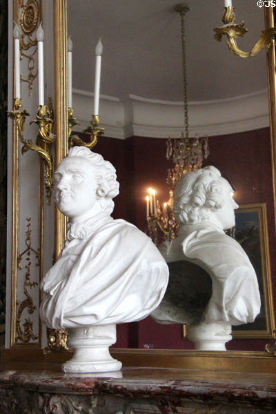 Bust of Maurice de Saxe (1836) in new state apartments at Chambord Chateau. Chambord, France.