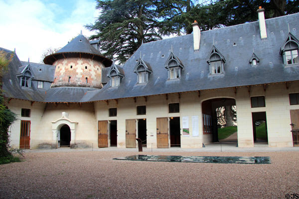 Stables courtyard at Chaumont-Sur-Loire. France.