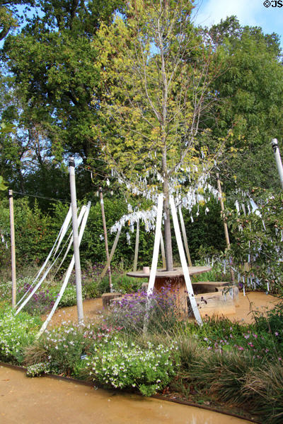 Wish Tree entry by D.G. Aseffa et al in 2019 International Garden Festival at Chaumont-Sur-Loire. France.