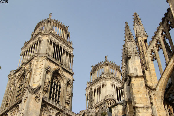 Spires atop Orleans Cathedral. France.