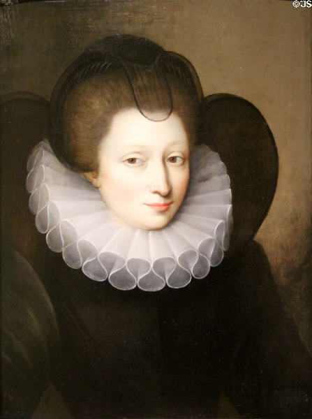 Portrait prob. Isabelle Juvénal of Ursaline Nuns (c1606) by circle of François Quesnel le Vieux at Orleans Beaux Arts Museum. Orleans, France.