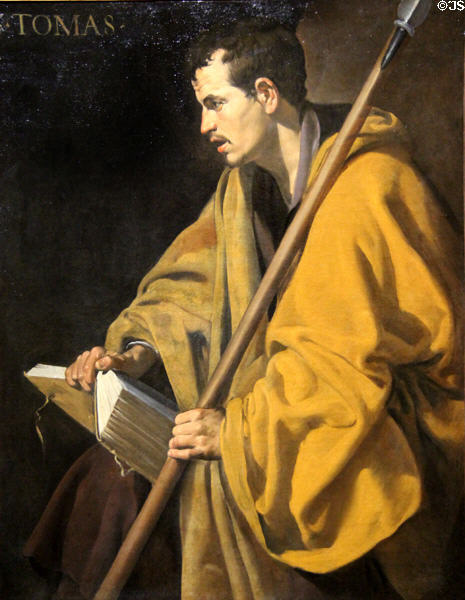 St. Thomas painting (1619-20) by Diego Velázquez at Orleans Beaux Arts Museum. Orleans, France.