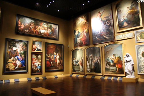 Gallery of large format art (17-18thC) at Orleans Beaux Arts Museum. Orleans, France.